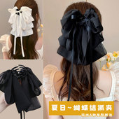 2024新款 蝴蝶结飘带抓夹女显脸小马尾夹子后脑勺盘发发夹发卡发饰