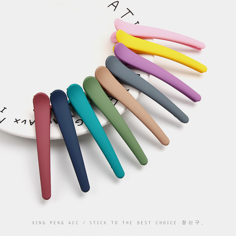 磨砂马卡龙色发夹刘海头饰日韩