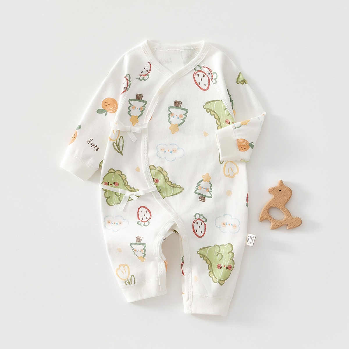 新生儿纯棉蝴蝶连体哈衣