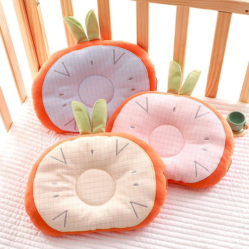 婴儿定型枕防偏头枕头纯棉纠正头型矫正新生儿宝宝透气枕头