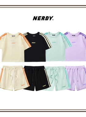 韩国正品N=RDY短袖短裤套装紧身弹力纯棉短款T恤夏学生运动休闲女