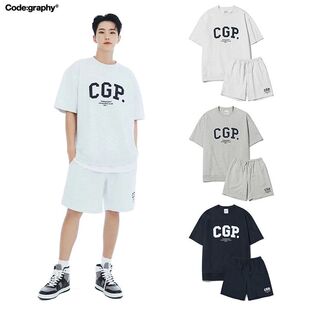 韩国潮牌CGP短袖套装Hoshi权顺荣同款ins夏季宽松休闲纯棉短袖