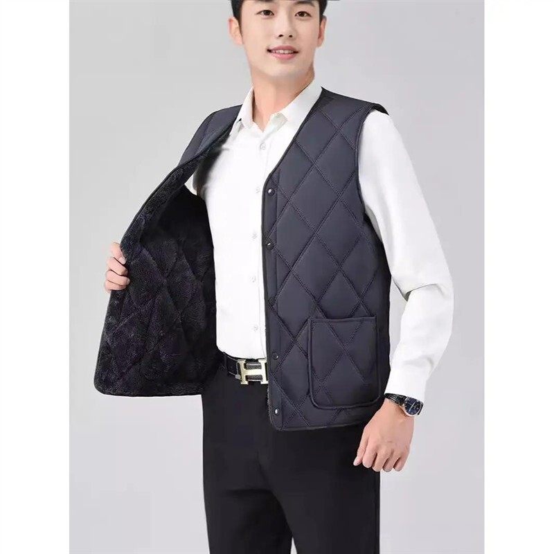 新款秋冬男士马甲加绒加厚保暖背心防寒大码中老年坎肩爸爸装,男装,常规马甲,淘宝优惠券,粉丝福利购,淘宝优惠卷