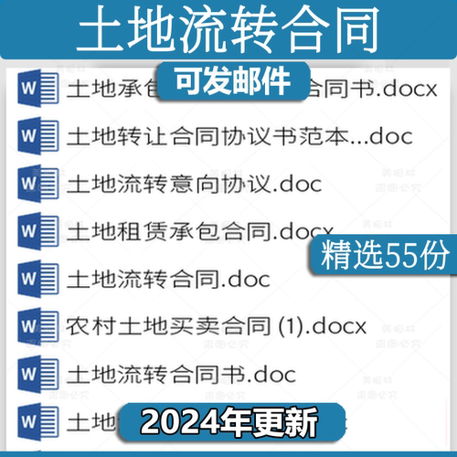 新款土地流转合同协议书农村土地承包转让范本word电子版模板