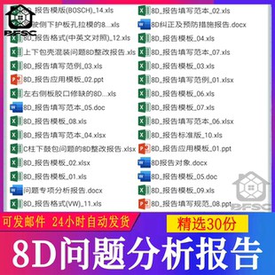 解决措施预防改善lm文件资料8D产品质量问题报告模板描述分析纠正