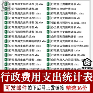 行政费用支出统计excel表格系统模板gf企业公司部门项目日常年度
