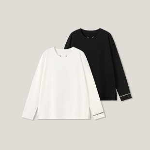 打底衫 百搭时髦长袖 C马家数字刺绣秋款 T恤ss26462 13H