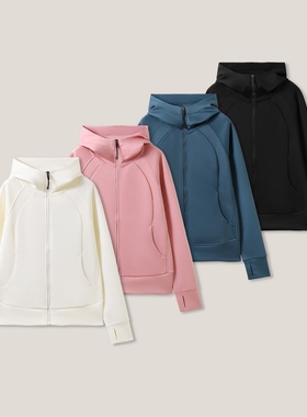 2-28F  B  女士休闲运动拉链长袖显瘦帽衫SS26044