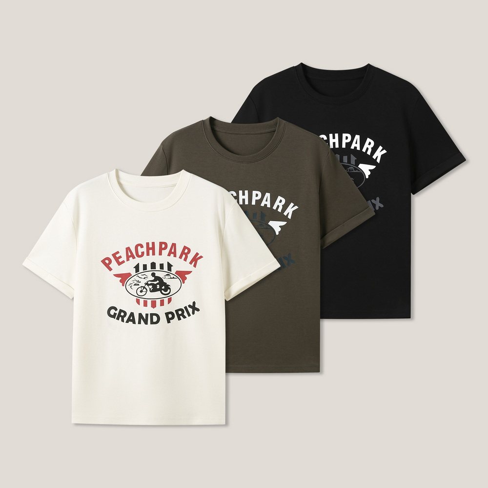 3-7F C 字母卡通印花简约休闲百搭圆领短袖T恤SS28016