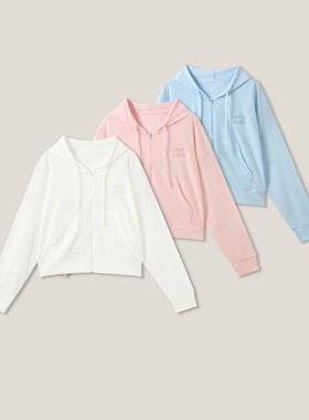 3-12H B女士户外长袖薄款抽绳连帽拉链防晒衣外套ss26107