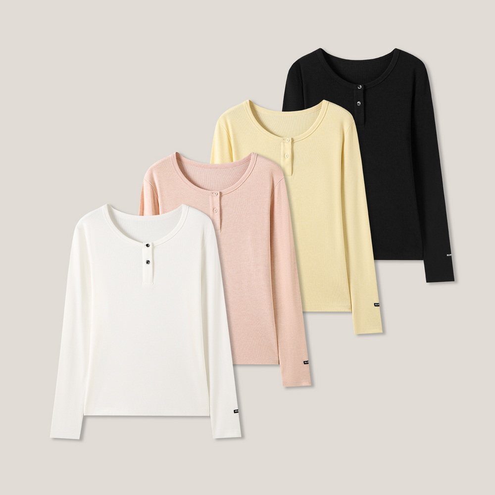 2.26  纯色简约休闲百搭套头圆领长袖T恤SS28011