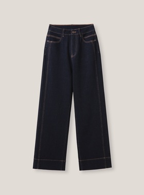 3.3F B  “chao模腿”经典复古窄版薄绒直筒牛仔裤GDNZ149