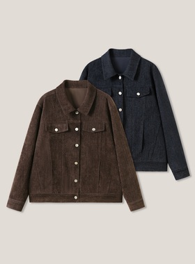 11-13F C  “深秋暖绒绒”  植绒磨毛正肩天丝梭织外套ss26419