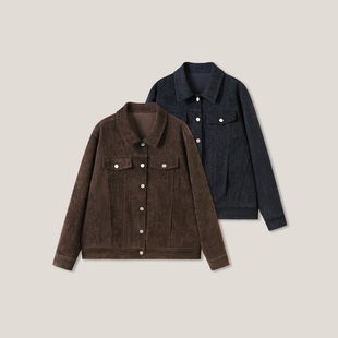 经典 深秋暖绒绒 植绒磨毛正肩天丝梭织外套ss26419 10H