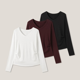 面膜打底 秋冬新款 V领修身 内搭ss26490 羊毛长袖 29H