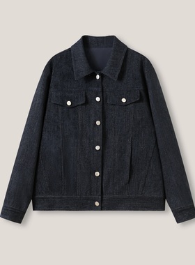 3-5F  B “深秋暖绒绒” 经典植绒磨毛正肩天丝梭织外套ss26419