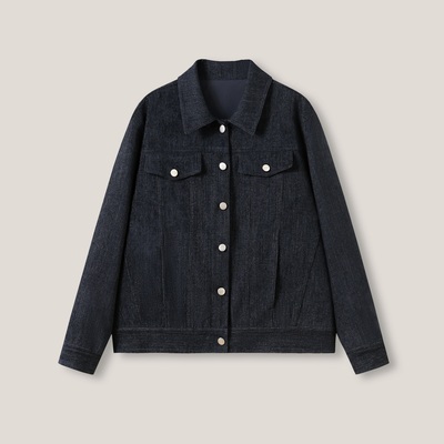 3-5F  B “深秋暖绒绒” 经典植绒磨毛正肩天丝梭织外套ss26419