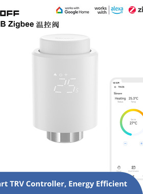 SONOFF TRVZB Zigbee温控阀智能供暖防冻Alexa ZHA Zigbee2mqtt