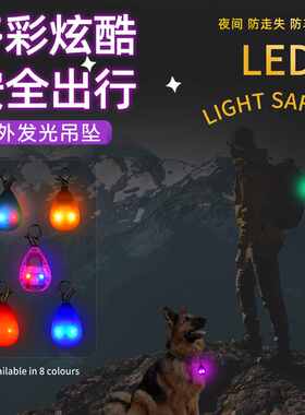 CHUKCHI楚克奇宠物LED狗狗发光吊坠夜光防走失丢灯USB夜间遛狗灯