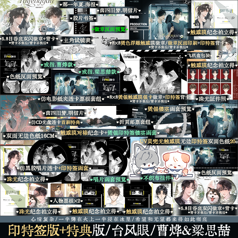 豪华版 印特签+特典 台风眼修订版 潭石著新增出版番外《新年快乐》 曹烨×梁思喆 青春文学小说 锦瑟闻香图书专营店