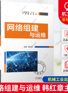 正版 网络组建与运维 韩红章 交换机 VLAN 生成树 路由 RIP OSPF ACL 端口 安全 远程 MSTP PPP技术 TCP/IP 机械工业出版社