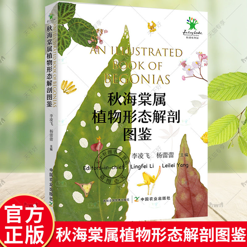 秋海棠属植物形态解剖图鉴 95种秋海棠属原生种类32个栽培品种植株整体形态茎叶花 秋海棠识别与鉴定彩色图谱 秋海棠书籍