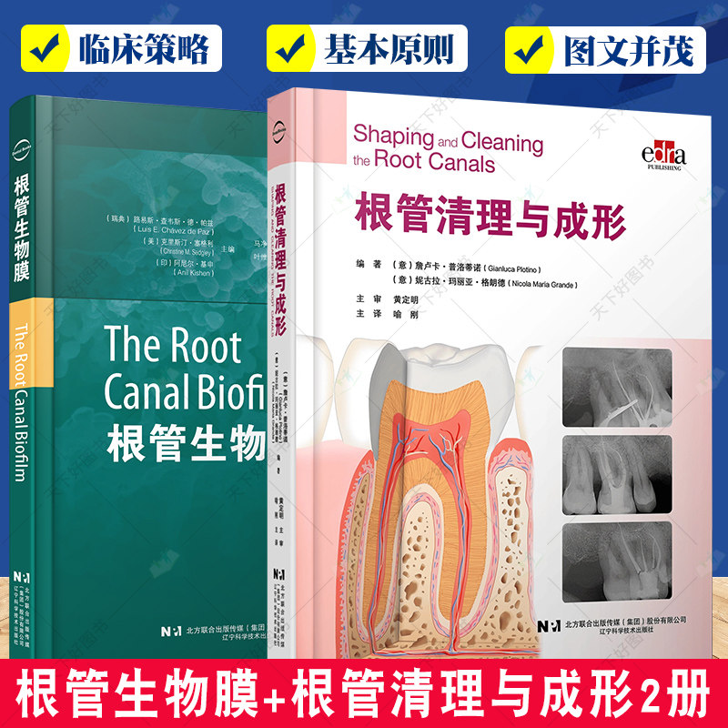 根管生物膜+根管清理与成形2册 口腔治疗 牙体牙髓 根管解剖 根管治疗器械 根管治疗 牙髓感染治疗技术 根管冲洗根管感染应对书