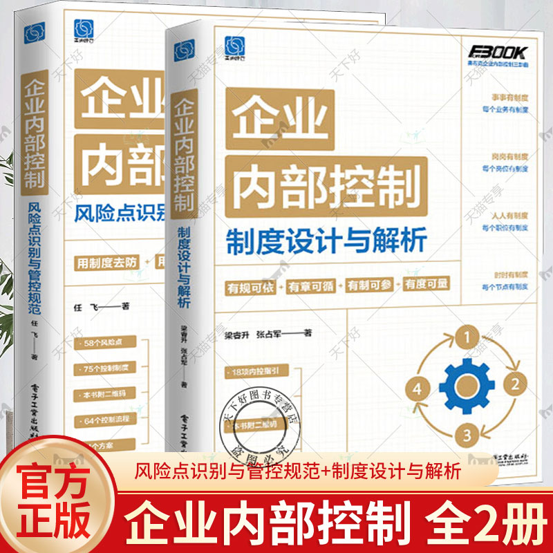 2册 企业内部控制制度设计与解析+企业内部控制风险点识别与管控规范 企业管理风险点识别与管控规范制流程设计与运营企业发展