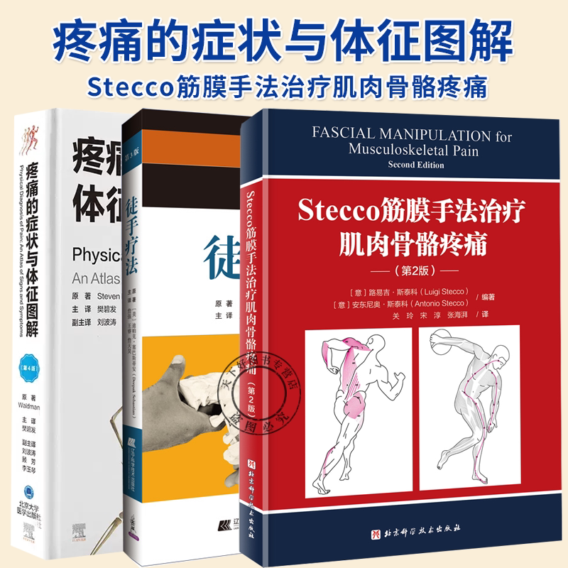 3册】Stecco筋膜手法治疗肌肉骨骼疼痛(第2版)+疼痛的症状与体征图解(第4版)+徒手疗法 第3版 掌握徒手疗法的基础和精髓书籍