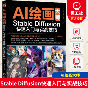 正版包邮 AI绘画大师 Stable Diffusion快速入门与实战技巧 孟德轩 生成模型 分辨率 随机种子 蒙版 放大算法 脸部特征检测