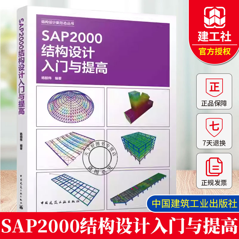 SAP2000结构设计入门与提高 配有视频扫码观看 结构设计新形态丛书 悬挑大雨篷结构计算分析高层混凝土网架结构弹塑性时程