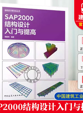 SAP2000结构设计入门与提高 配有视频扫码观看 结构设计新形态丛书 悬挑大雨篷结构计算分析高层混凝土网架结构弹塑性时程