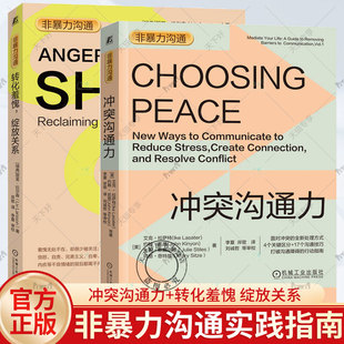 2册冲突沟通力+非暴力沟通 转化羞愧 绽放关系 深入分析愤怒内疚和羞愧 帮助改善人际关系 徐曙宁 非暴力沟通冲突解决沟通技巧书籍
