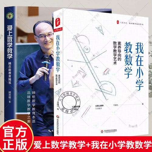正版包邮  爱上数学教学 大教育书系 顾志能+我在小学教数学 素养导向的数学教学艺术 数学核心素养培育 数学教师教学培训用书
