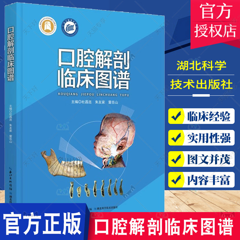 正版包邮 口腔解剖临床图谱 杜昌连 口腔颌面解剖 牙体外形 牙列咬合 湖北科学技术出版社9787570622528