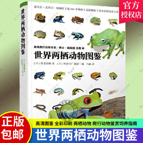 正版包邮 世界两栖动物图鉴 海老沼刚 两栖动物 爬行动物鉴赏饲养指南 近300个物种的图文资料 人民邮电出版社