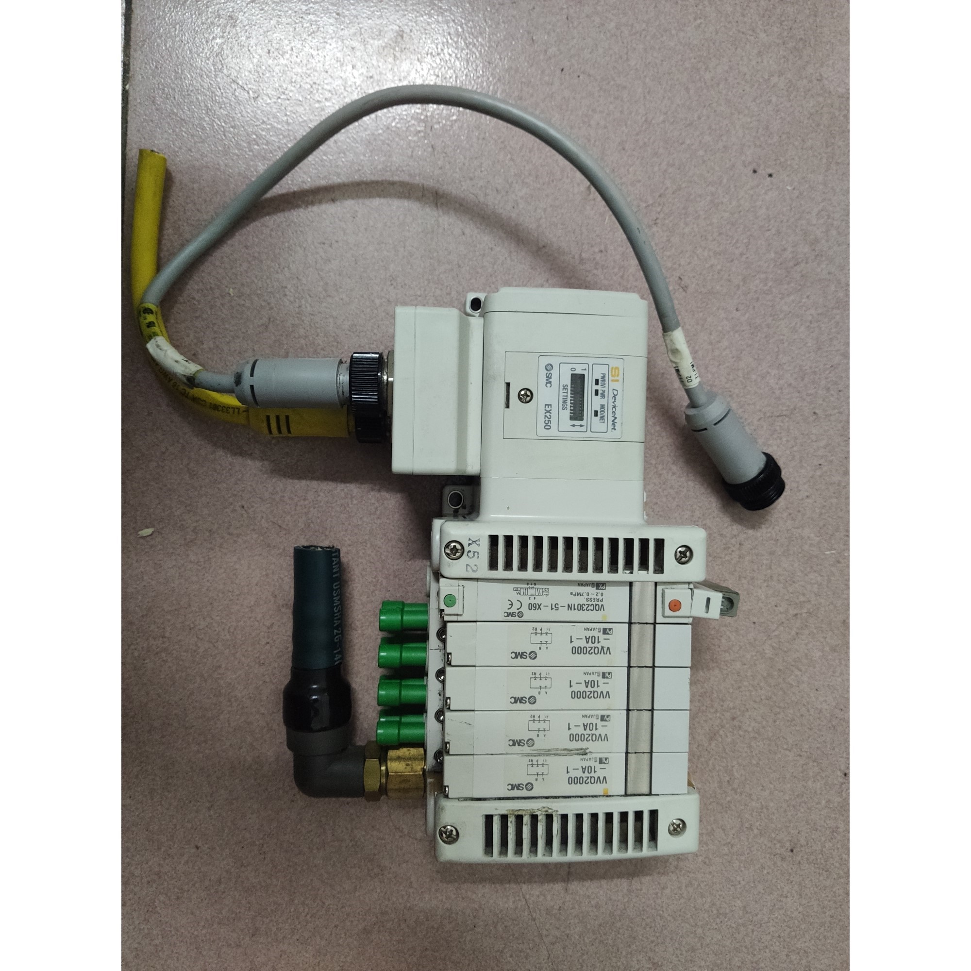SMC拆机电磁阀,阀岛EX-250-SDN1-X112,成色