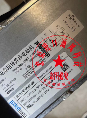 G2E140-PI51-09德国ebmpapst原装进口异步电动机 230V 0.78/0.97A