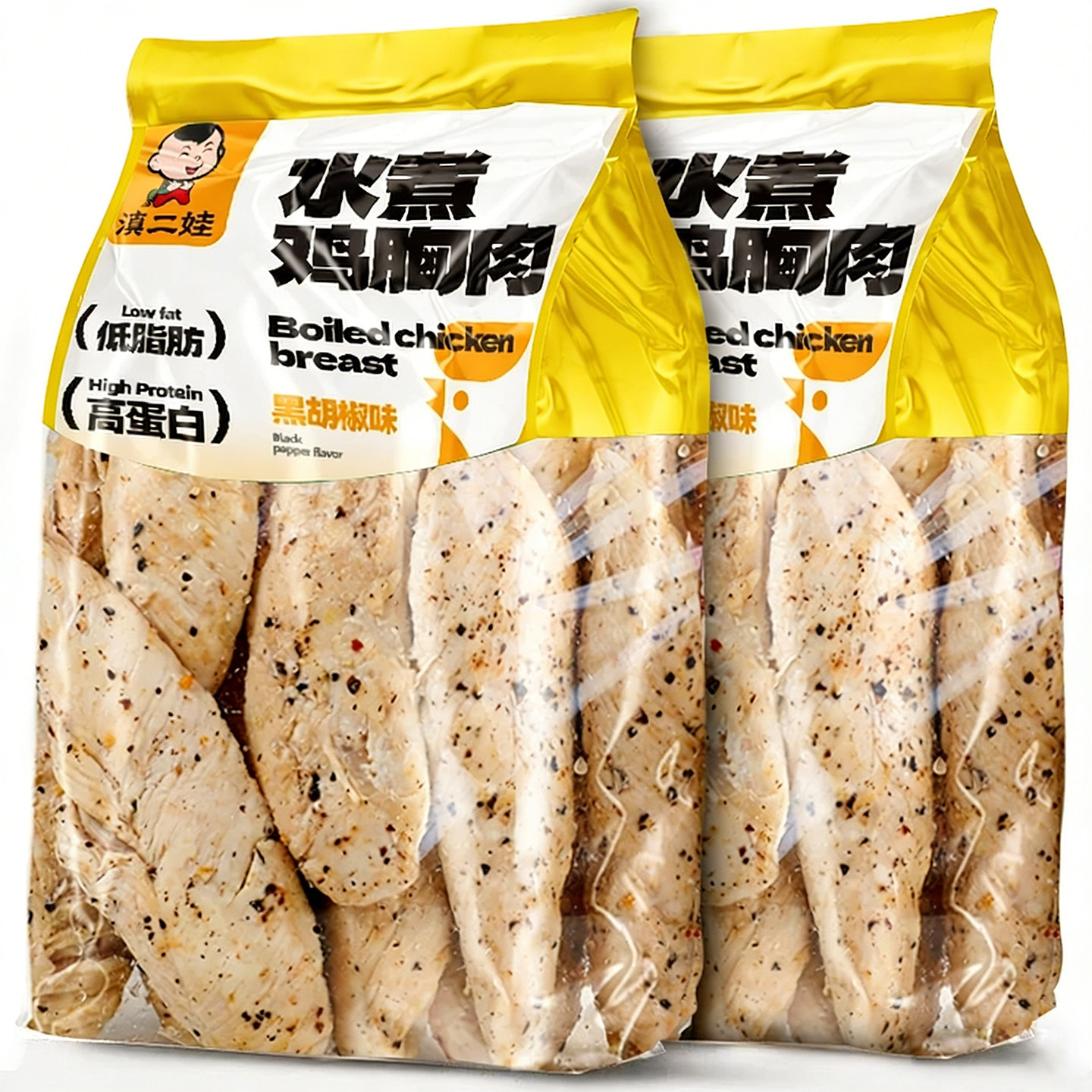 滇二娃即食水煮鸡胸肉低脂高蛋白健身代餐健康轻主食速食解馋零食图片