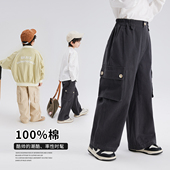 2026新款 儿童洋气工装 裤 沫沫家定制童装 阔腿裤 子春秋季 长裤 男童裤