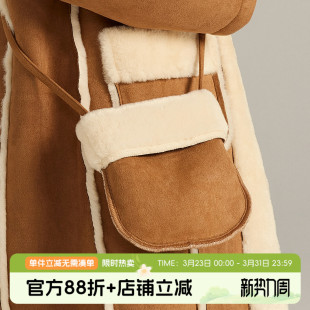 布丁哈鲁冬装上新女童洋气书包2026秋冬季新款学生百搭简约斜挎包