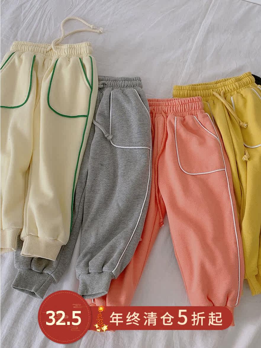 Girls winter clothes 2020 new Korean baby padded trousers children casual pants little girl plus velvet warm pants