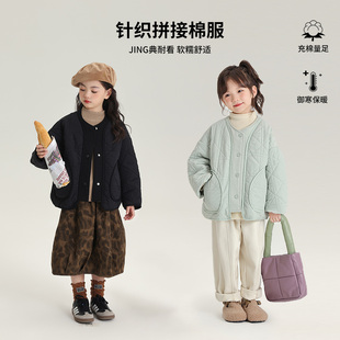 布丁哈鲁童装 女童轻薄棉服2026冬季 新款 儿童休闲百搭棉衣外套 冬装
