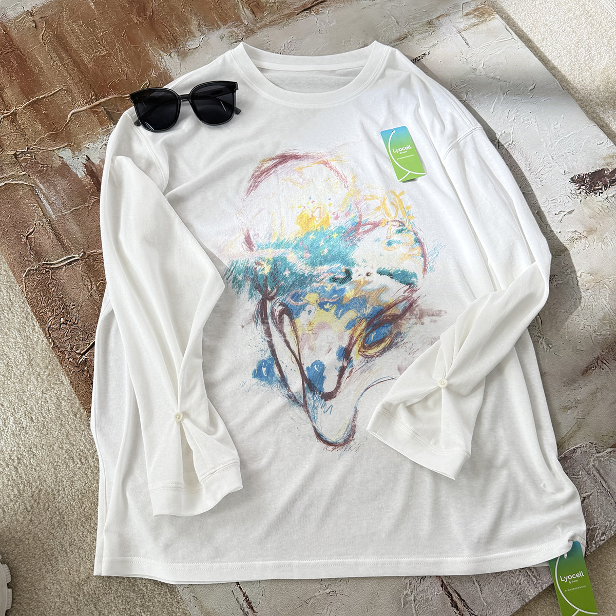 布丁哈鲁童装夏装女童上衣2026夏季新款儿童洋气百搭长袖薄款罩衫