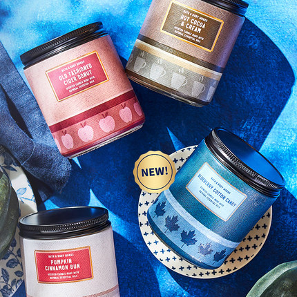 美国BBW室内无烟圣诞香薰蜡烛精油单芯持久Bath&Body Works 198g