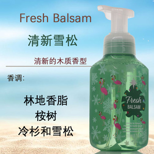 新品BBW清新雪松冷杉沫柔和洗手液259ml抗菌美国Bath&bodyWorks