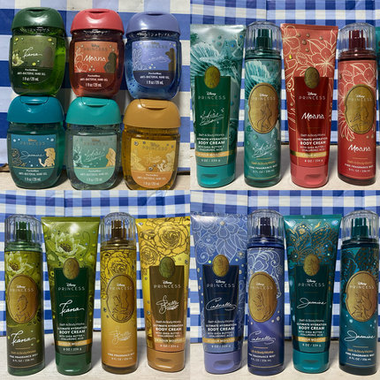 BBW迪士尼公主联名款灰姑娘身体乳霜香氛喷雾沐浴露bath&bodywork