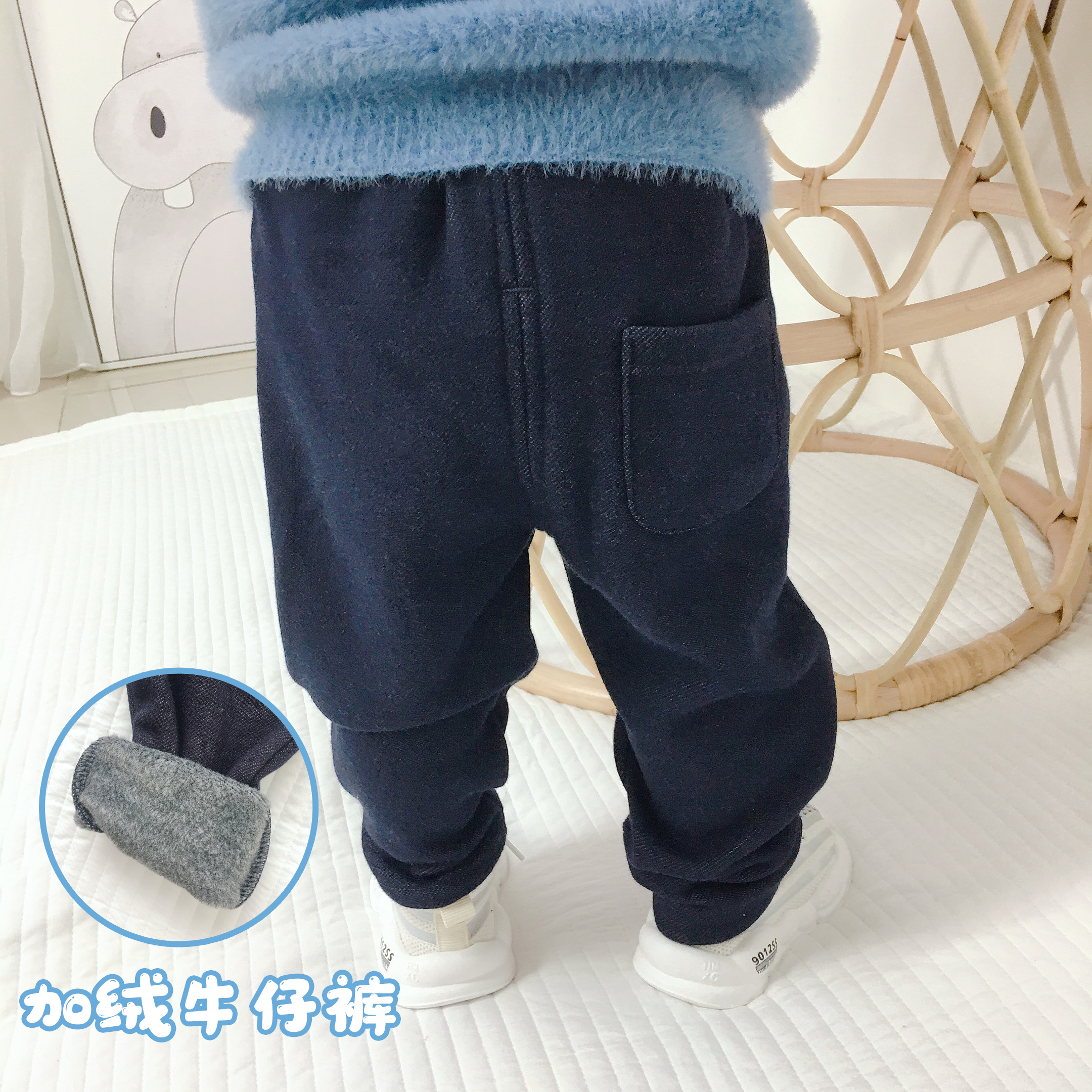 长裤男女宝宝款加绒针织婴幼儿