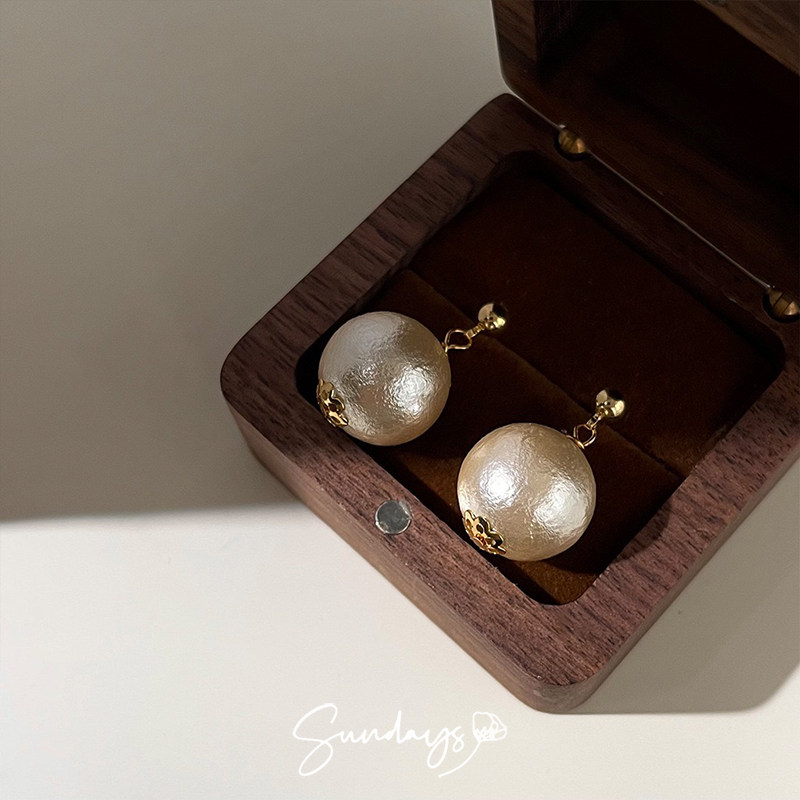 「优雅」棉花珍珠蚊香盘耳夹法式复古简约高级感单珠耳饰耳环女,饰品/流行首饰/时尚饰品新,耳钉,淘宝优惠券,粉丝福利购,淘宝优惠卷