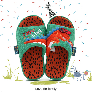 儿童拖鞋男童春季足弓支撑扁平足家居足弓支撑防滑男孩室内布拖鞋